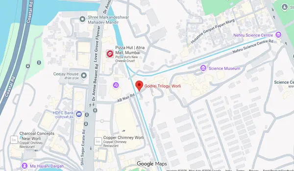 Godrej Trilogy Worli location map
